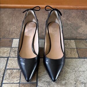 Franco Sarto Black Leather Women's Shoes